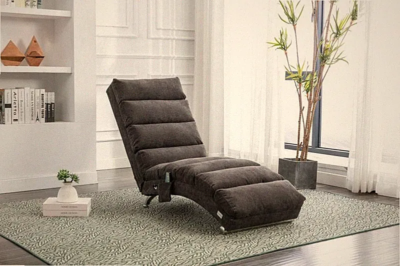 Chaise Lounge Chair Indoor Leisure Sofa Linen Single Sofa Living Room Dark Gray