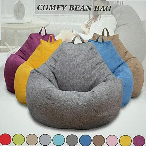 Large Bean Bag Couch Sofa Chair Cover Lazy Lounger Cover Adult Kids More Color